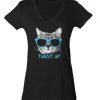 Women's Turnt Up Cat T-Shirt FD4N