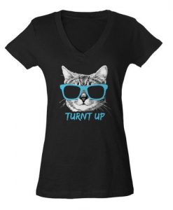 Women's Turnt Up Cat T-Shirt FD4N