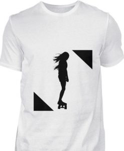 silhouette skate girl t Shirt ER7N