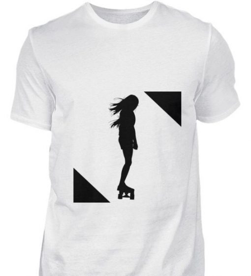 silhouette skate girl t Shirt ER7N