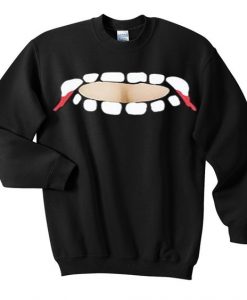 vampire teeth cut out sweatshirt FD30N
