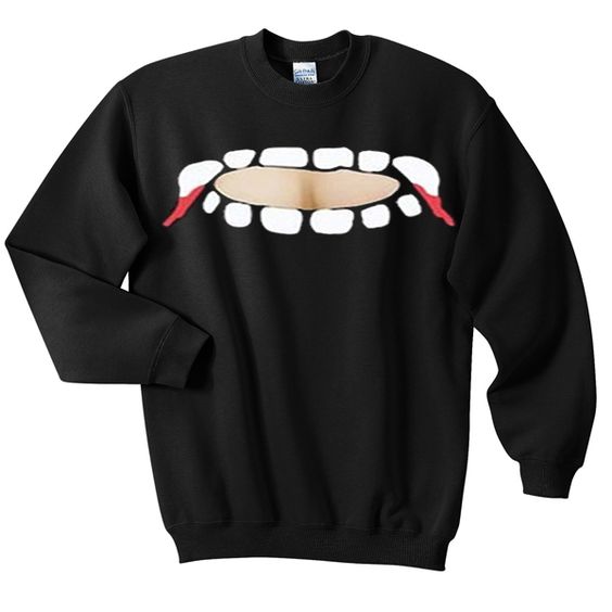 vampire teeth cut out sweatshirt FD30N