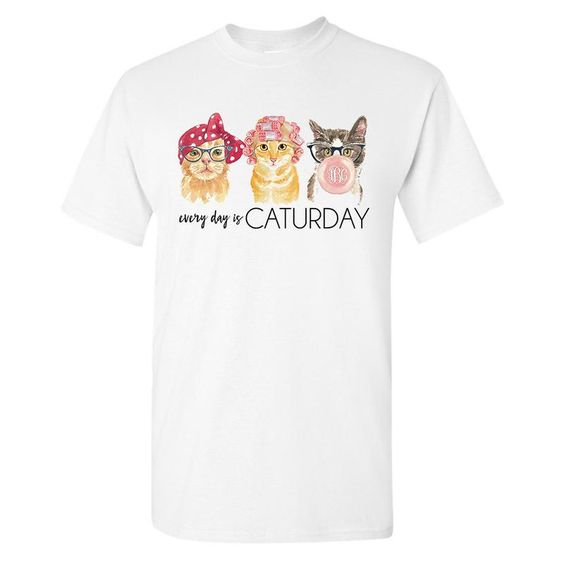 'Every Day Is Caturday' T-Shirt DL21D