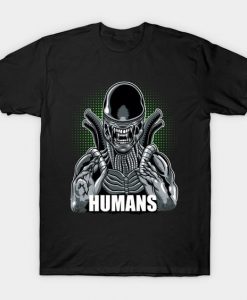 Humans Aliens Xenomorph T-Shirt VL23D
