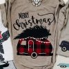 Merry Christmas Plaid Car T-shirt AI9D