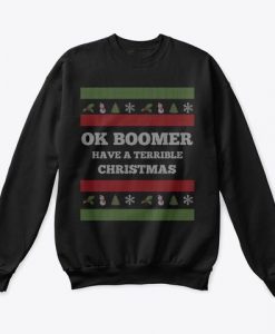 Ok Boomer Christmas Sweatshirt SR4D
