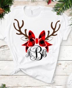Plaid Reindeer T-Shirt D5EM