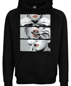 Sexy Red Lips Rolling Hoodie SR18D