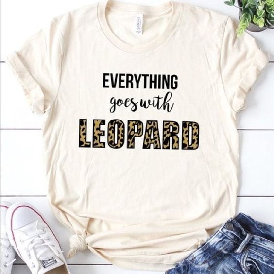 Everything Goes with Leopard Tshirt FD28J0