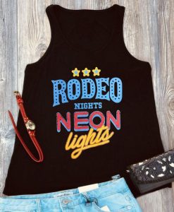 Rodeo Nights Neon Lights Tanktop Fd22J0