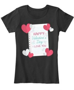 Valentine Day Text T Shirt SR11J0