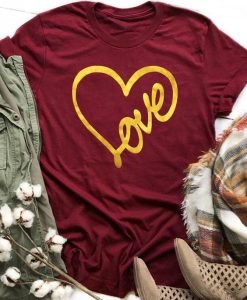 Valentine Love Heart T-Shirt SR7J0