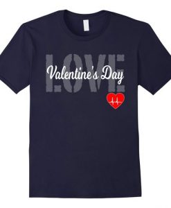 Valentines Day Heartbeat T Shirt SR7J0