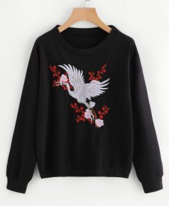 Flower Bird Sweatshirt LE19M0