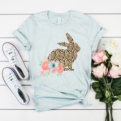 Leopard Floral Bunny Tshirt LE10M0