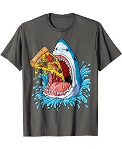 Shark Eating Pizza T-shirt ZR13M0