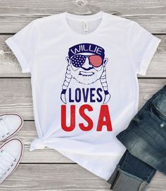 Willie Loves USA Tshirt LE10M0