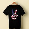 American Flag Peace Tshirt AS18A0