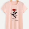 Floral Rose Print T Shirt AN13A0