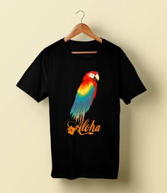 Funny Aloha Parrot Tshirt AS18A0