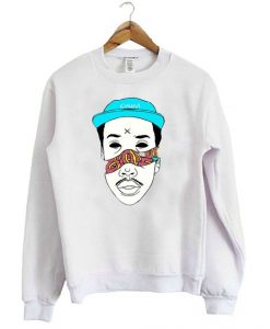Cool Funny Face Art Sweatshirt AL12AG0