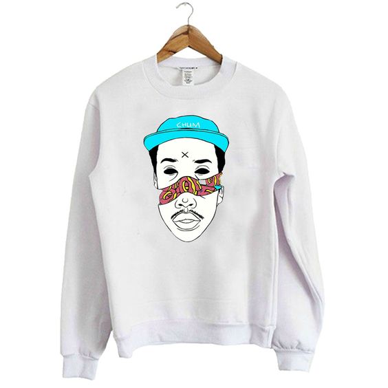Cool Funny Face Art Sweatshirt AL12AG0