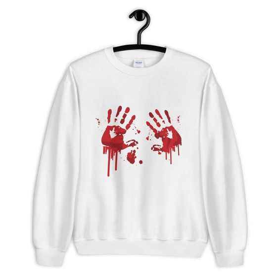 Halloween Bloody Hands Sweatshirt AL12AG0
