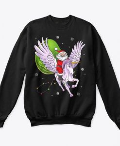 Santa Riding Unicorn Sweatshirt AL12AG0