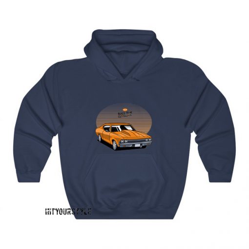 Orange Classic Cars Hoodie AL24D0
