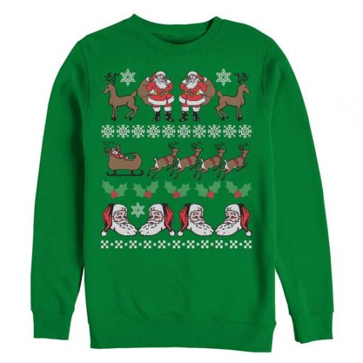 Ugly Christmas Santa Claus Pattern Sweatshirt GN24F1