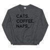 Cats Coffee Naps Sweatshirt AL11M1