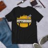 Retro Pittsburgh Football Vintage City Skyline T-Shirt