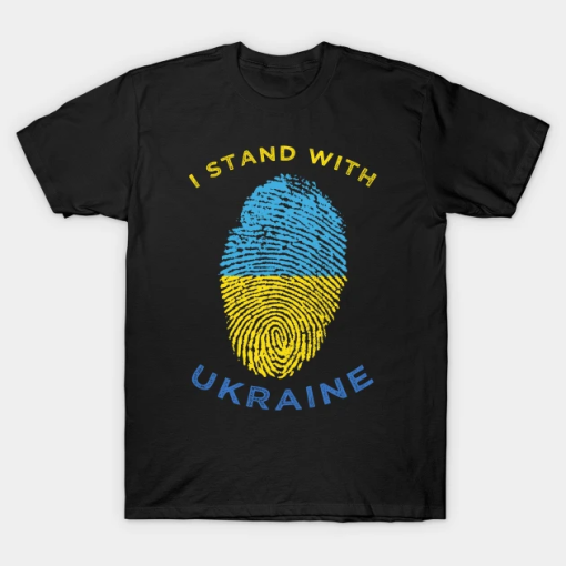 Support The Strong Free Blue And Yellow Ukraine T-Shirt
