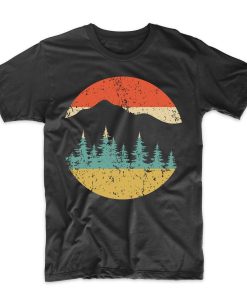 Camping Retro Mountains and Trees T-Shirt AL25JN2
