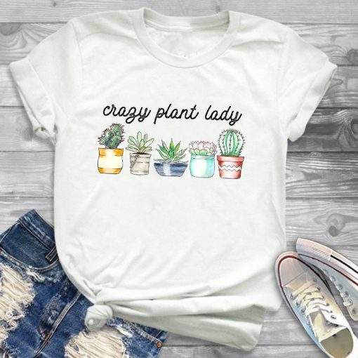 Aesthetic Hug Plants Cactus T-Shirt AL27JL2