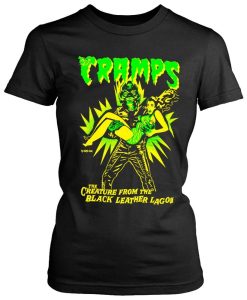 Psychobilly The Cramps Creature From Leather Lagoon Horror T-Shirt AL21JL2