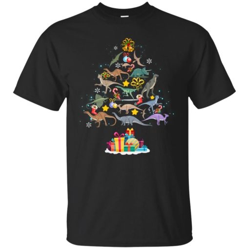 Dinosaur Christmas Tree T-Shirt AL
