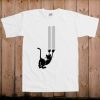 Funny Cat Stretching Women Ladies T-Shirt AL2AG2