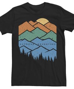 Outdoor Adventure Graphic Mountain Scene T-Shirt AL24AG2