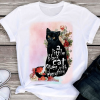Cat Lovers A Little Black Cat Goes With Everything T-Shirt AL