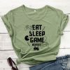 Eat Sleep Game Latina Aesthetic Repeat T-Shirt AL