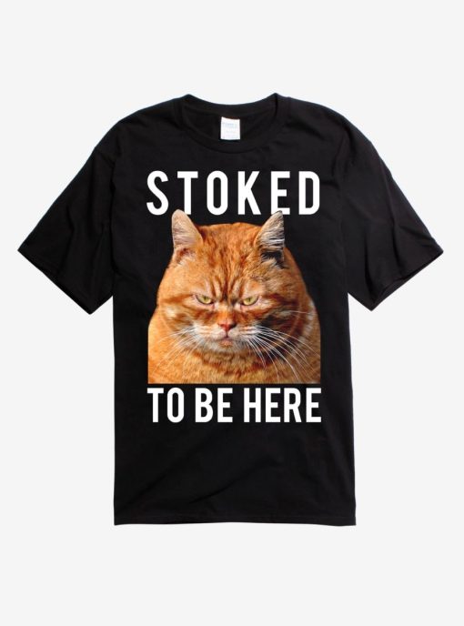 Stoked To Be Here Cat T-Shirt AL1S2