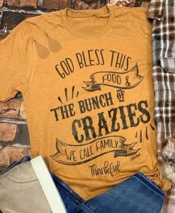 Thanksgiving God Bless This Food T-Shirt AL