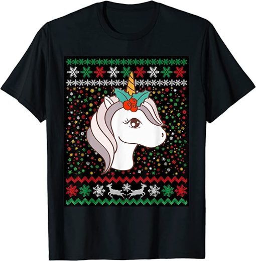 Ugly Christmas Unicorn T-Shirt AL
