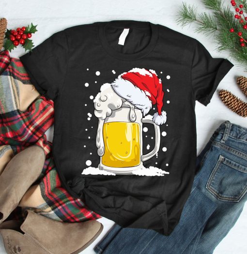 Santa Beer Christmas T-Shirt AL